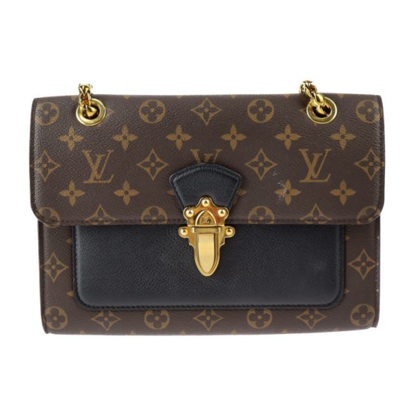 1 Louis Vuitton Victoire Shoulder Bag Monogram Canvas Calfskin Brown