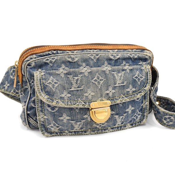 1 Louis Vuitton Bum Bag Body Bag Monogram Denim Blue