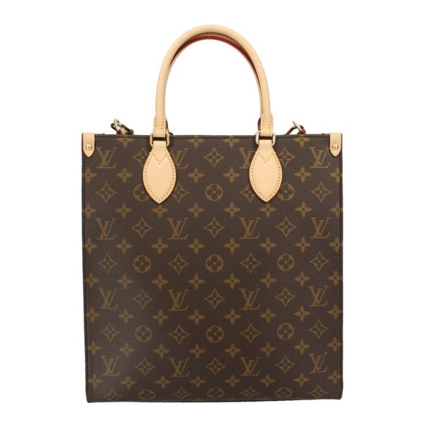 1 Louis Vuitton Monogram Sac Plat PM Tote Bag Brown