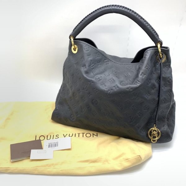 10 Louis Vuitton Artsy MM Monogram Implant Navy Blue Anfini Hobo Bag