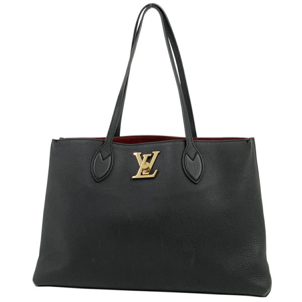 1000048918922 11 Louis Vuitton LockMe Leather Shoulder Bag Black