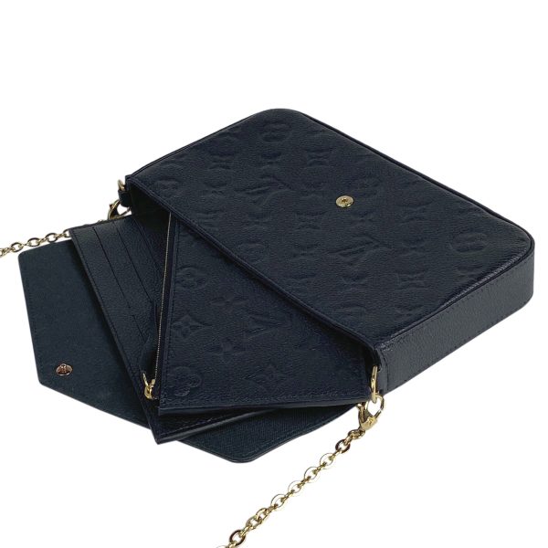 1000051868610 16 Louis Vuitton Pochette Felicie 2Way Chain Wallet Noir Black