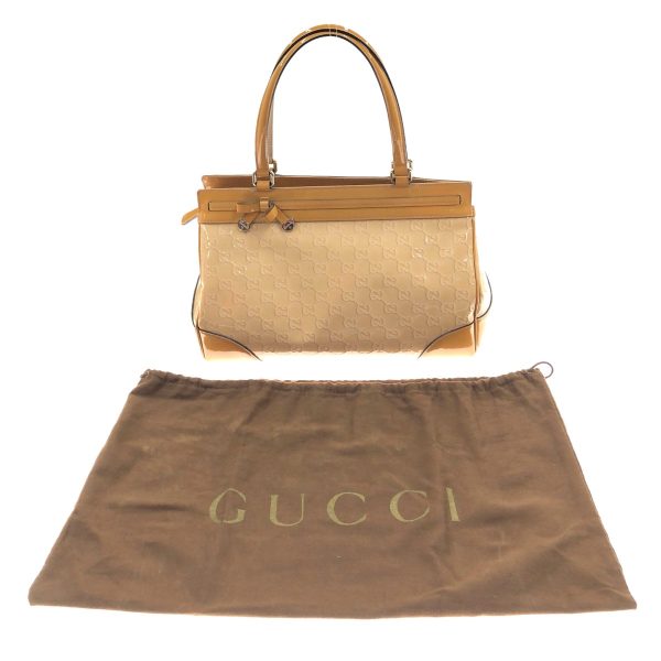 1016003096444 9 Gucci Enamel GG Mayfair Bow Detail Tote Bag