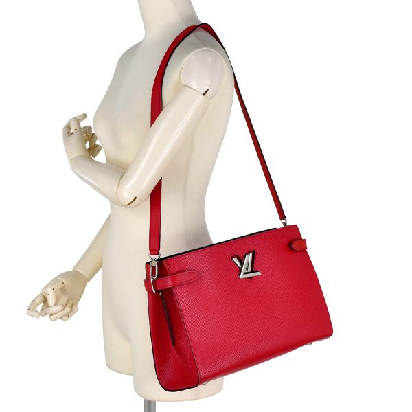 11 Louis Vuitton Twist 2way Shoulder Bag Tote Bag Epi Coquelicot