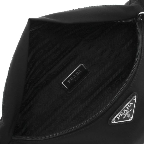 119300m4 Prada Tesuto Saffiano Triangle Logo Plate Waist Bag