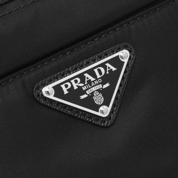 119300m5 Prada Tesuto Saffiano Triangle Logo Plate Waist Bag