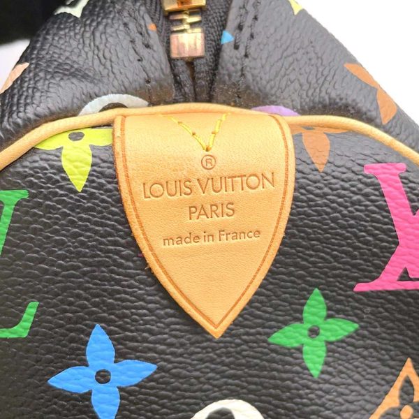 12 Louis Vuitton Handbag Monogram Multicolor Speedy 30 Noir