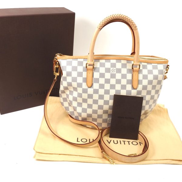 12 Louis Vuitton Riviera PM Damier Azur Tote Bag Shoulder Bag