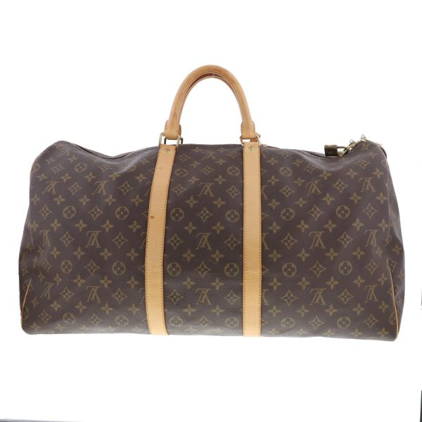 1240004026558 4 Louis Vuitton Keepall 55 Boston Bag Monogram Brown