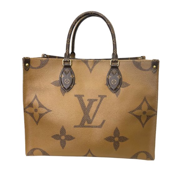 2 Louis Vuitton On The Go MM Monogram Giant Reverse Handbag