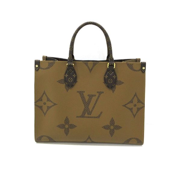 2 Louis Vuitton Monogram Reverse On The Go MM 2way Bag Tote Bag