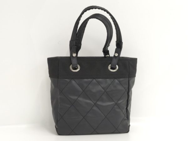 2 Chanel Tote Bag Paris Biarritz PM Leather Black