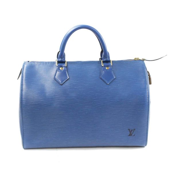 2 Louis Vuitton Epi Speedy 30 Mini Bag Handbag Blue Epi