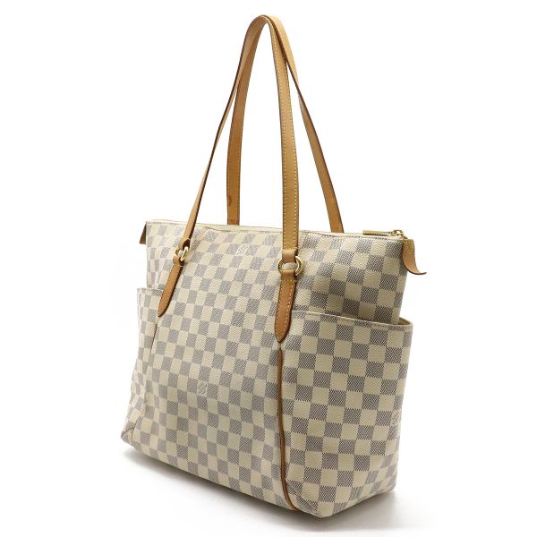 2 Louis Vuitton Totally MM Damier Azur Tote Shoulder Bag