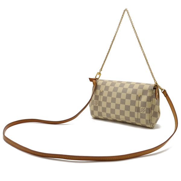 2 Louis Vuitton Damier Azur Favorite PM Accessory Pouch Chain Shoulder Bag