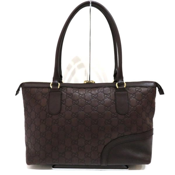 2 Gucci Shima Tote Bag Horsebit AB Rank Dark Brown