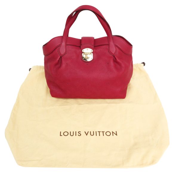 2 Louis Vuitton Mahina Leather Cirrus PM Shoulder Bag Red