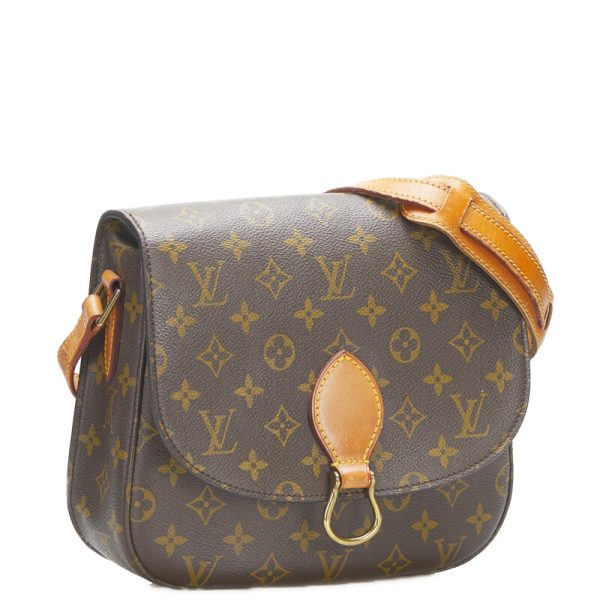 2 Louis Vuitton Monogram Sun Crew GM Shoulder Bag Brown Leather