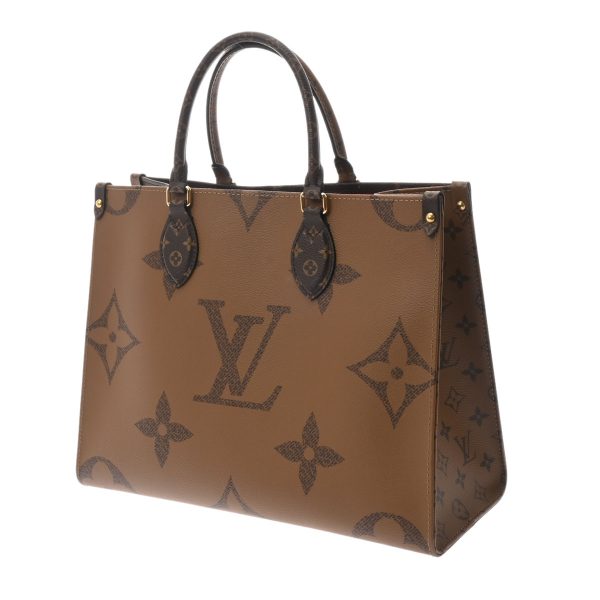 2 Louis Vuitton Monogram Reverse On The Go MM Brown