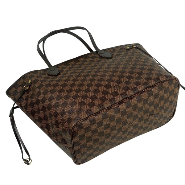 2 Louis Vuitton Neverfull MM Handbag Tote Bag Damier Brown