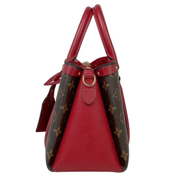 2 Louis Vuitton Soufflot NV BB 2 Way Shoulder Bag Handbag Monogram Brown Suise Red