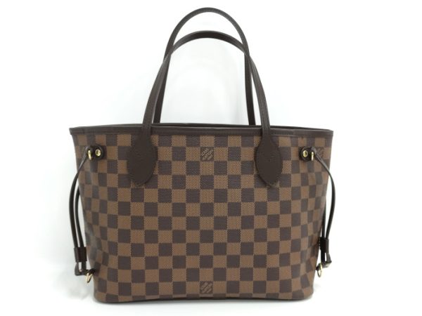 2 Louis Vuitton Neverfull PM Tote Bag Damier Ebene