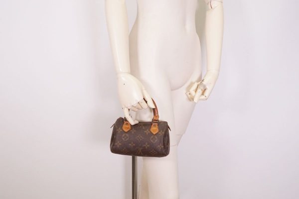 2 Louis Vuitton Mini Speedy Shoulder bag Monogram Leather Brown