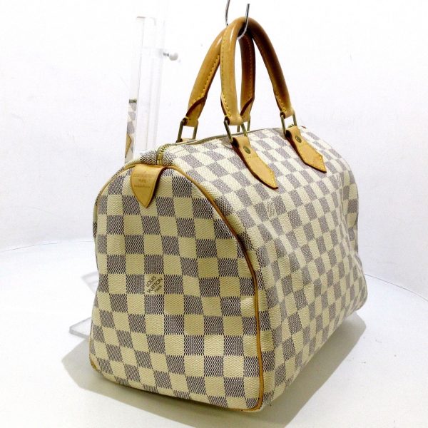 2 Louis Vuitton Speedy 30 Handbag Azure Damier