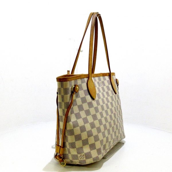 2 Louis Vuitton Neverfull PM Tote Bag Azure Damier Canvas