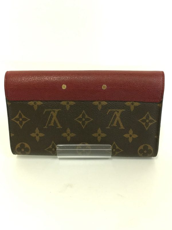 2 Louis Vuitton Portefeuil Pallas Noir Monogram Shoulder Bag Red