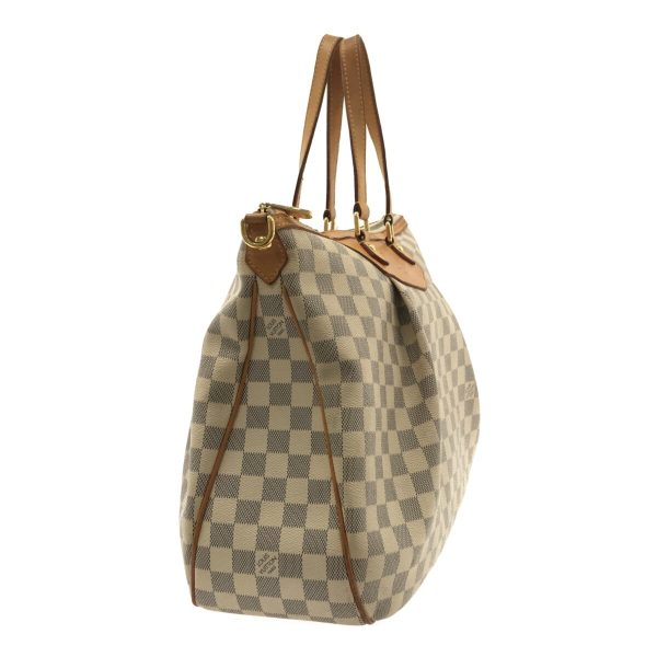 2 Louis Vuitton Siracusa GM Handbag Azur Damier Azur Canvas