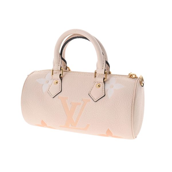 2 Louis Vuitton Emplant Papillon BB Cream Saffron Monogram Implant Handbag