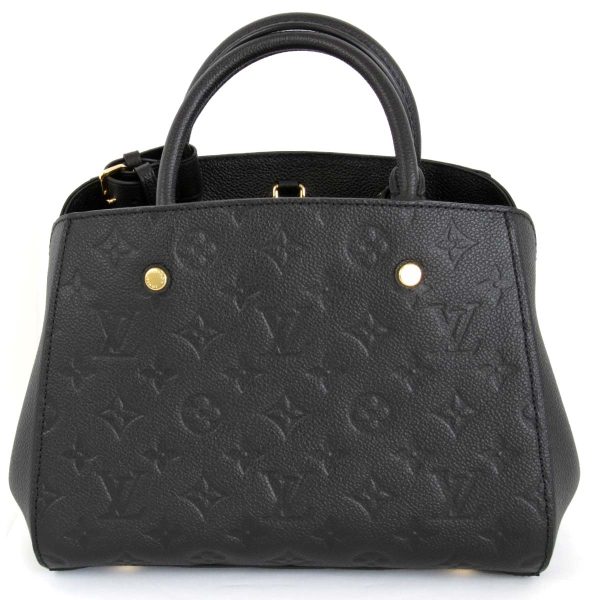 2 Louis Vuitton Montaigne BB Handbag Monogram Empreinte Noir