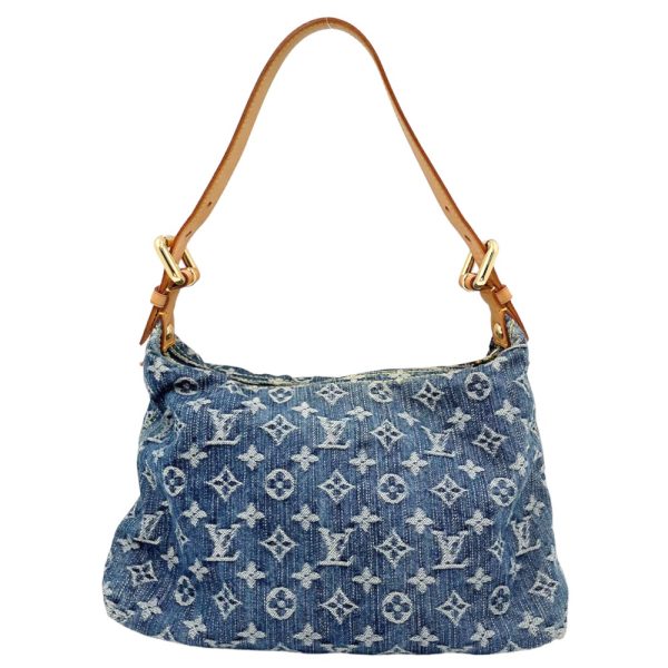 2 Louis Vuitton Monogram Denim Baggy PM Handbag Shoulder Bag Blue