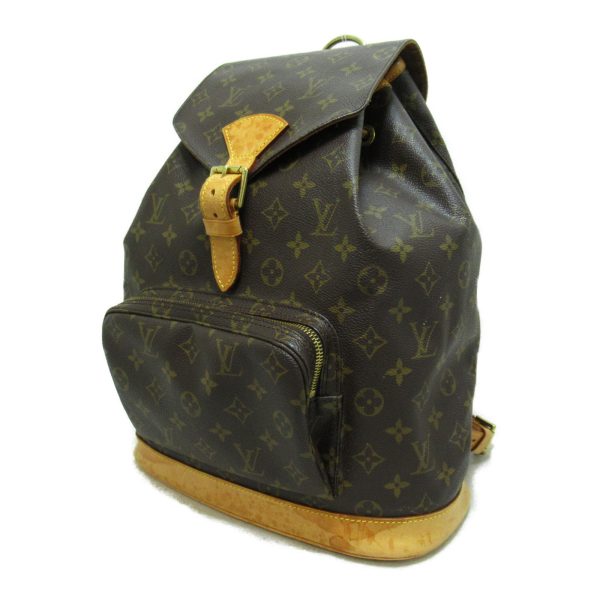 2 Louis Vuitton Montsouris GM Rucksack Backpack Canvas Monogram Brown