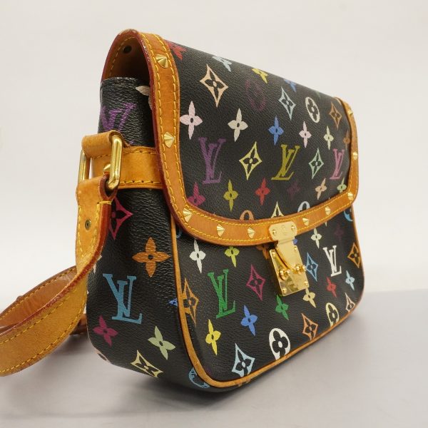 2 Louis Vuitton Shoulder Bag Monogram Multicolor Sologne Noir