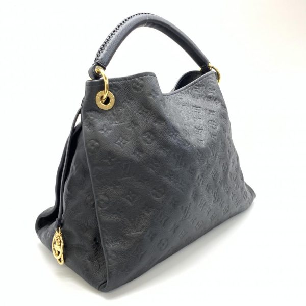 2 Louis Vuitton Artsy MM Monogram Implant Navy Blue Anfini Hobo Bag