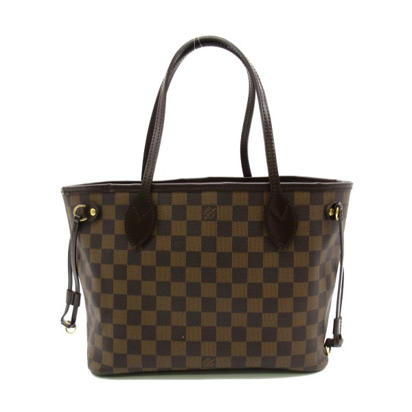 2 Louis Vuitton Neverfull Tote Bag PVC Coated Canvas Damier