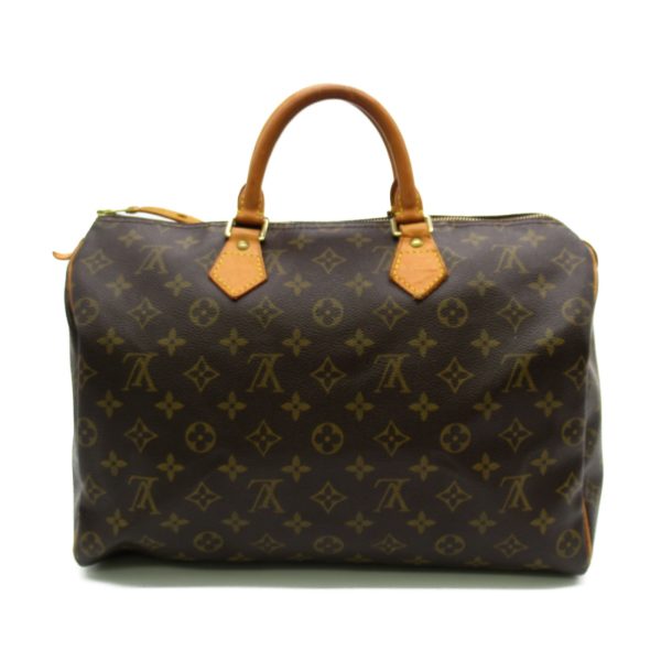 2 Louis Vuitton Speedy 35 Handbag PVC Coated Canvas Monogram