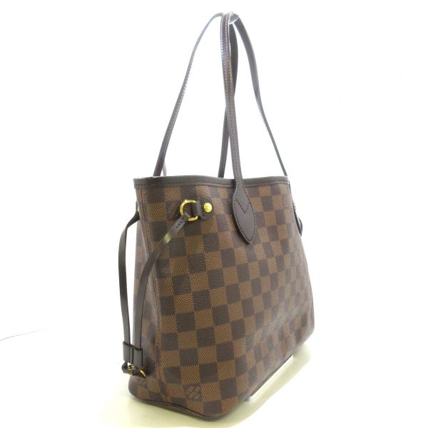 2 Louis Vuitton Neverfull PM Tote Bag Ebene Damier Canvas