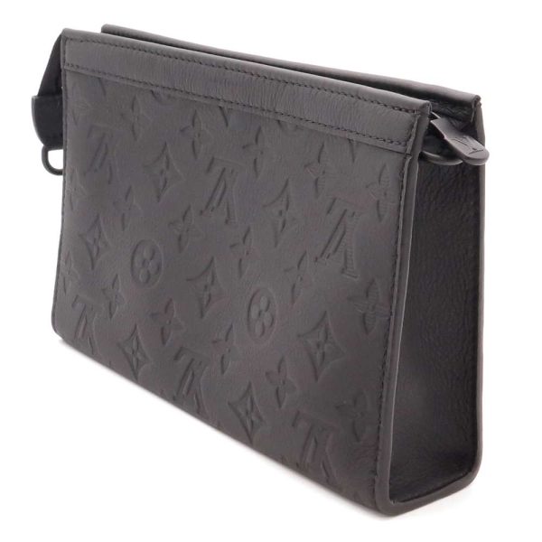 2 Louis Vuitton Shoulder Bag Monogram Shadow Gaston Wearable Wallet Black