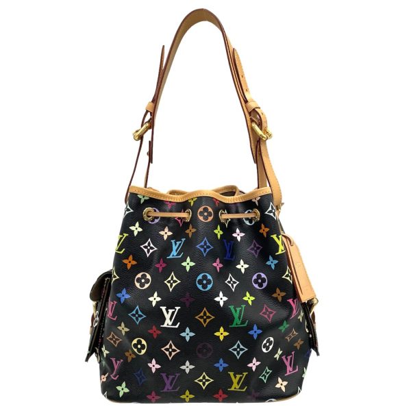 2 Louis Vuitton Multicolor Petite Noe Shoulder Bag Black Gold Metal Fittings