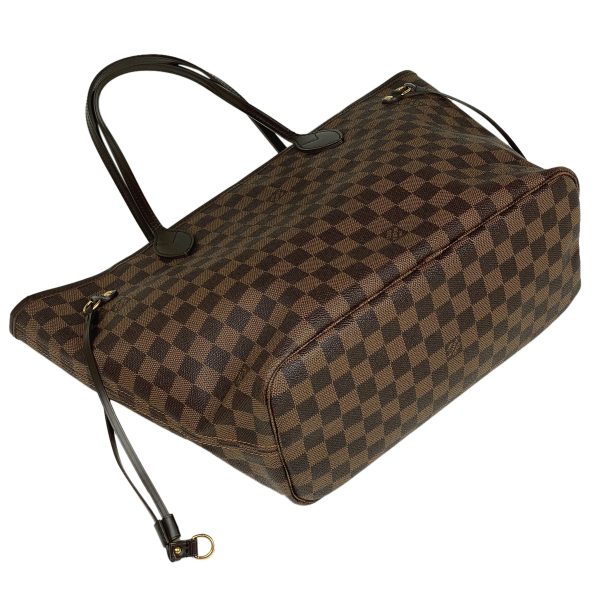 2 Louis Vuitton Neverfull MM Shoulder Bag Shopping Tote Bag Damier Brown