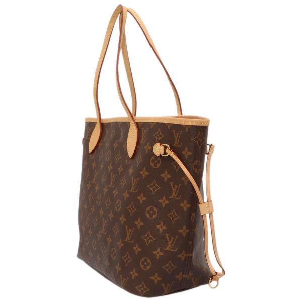 2 Louis Vuitton Tote Bag Monogram Neverfull MM With Pouch