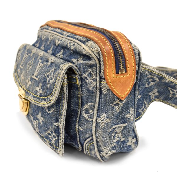 2 Louis Vuitton Bum Bag Body Bag Monogram Denim Blue