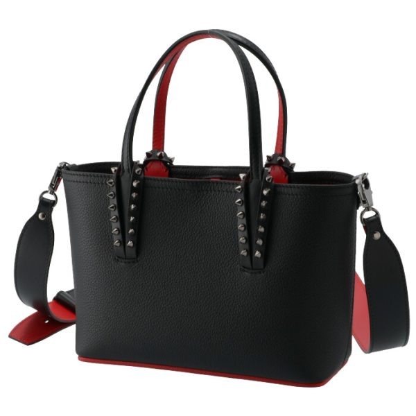 2 Christian Louboutin Tote Bag Cabata Mini Shoulder Bag Black