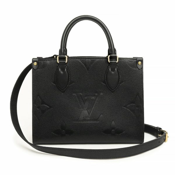 200004322019 Louis Vuitton OntheGo MM Monogram Implant Leather Noir Black