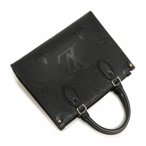 200004322019 5 Louis Vuitton OntheGo MM Monogram Implant Leather Noir Black