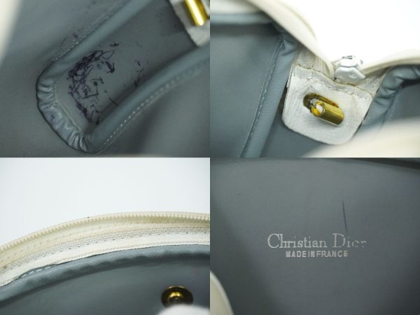 2100010000095457 9 Christian Dior Honeycomb Pattern PVC Shoulder Bag