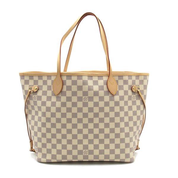 2118700041075 3 Louis Vuitton Damier Azur Neverfull MM Shoulder Bag